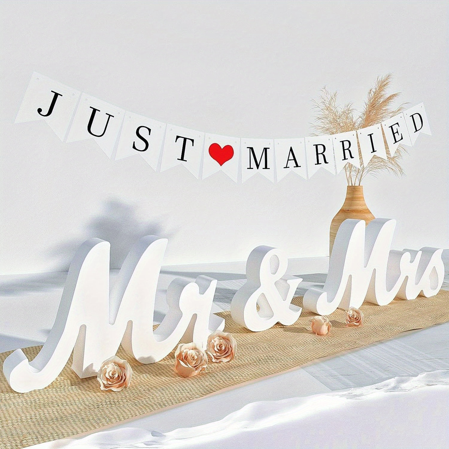 

Set, Mr & Mrs Sign For Wedding Table, Large Mr And Miss Wooden Letters, Party Decoration Head Table Wedding Wood Letter, Just Married Sign Anniversary Party Valentine's Day Decor