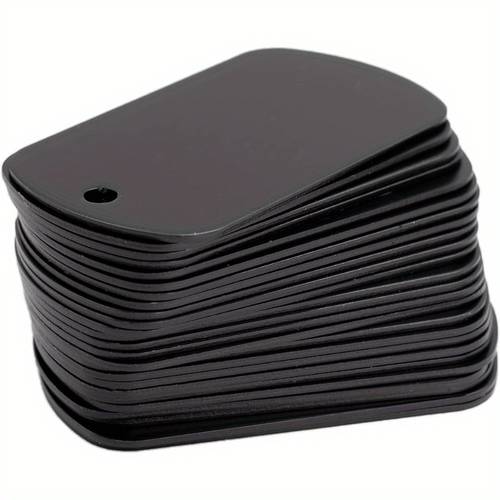 Artikelbild 30/50 stück eloxierte aluminium-gravurplaketten schlüsselanhänger für männer, stanzplaketten schlüsselanhänger