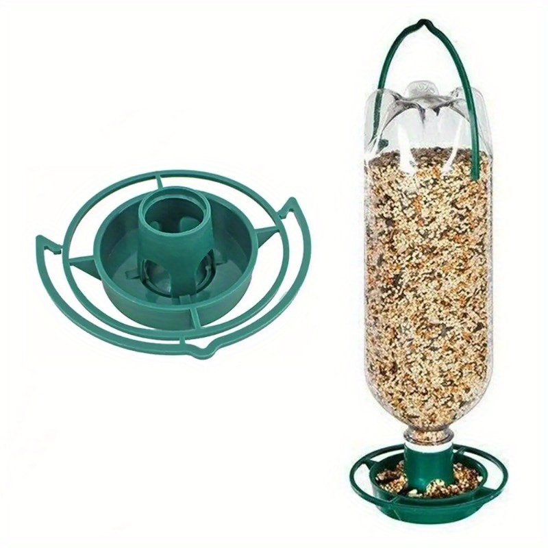 

Mangeoire Automatique pour Oiseaux en de Bouchon de Bouteille de Soda de Haute Qualité - Batterie, Parfaite pour Extérieurs & Balcons, Crochets