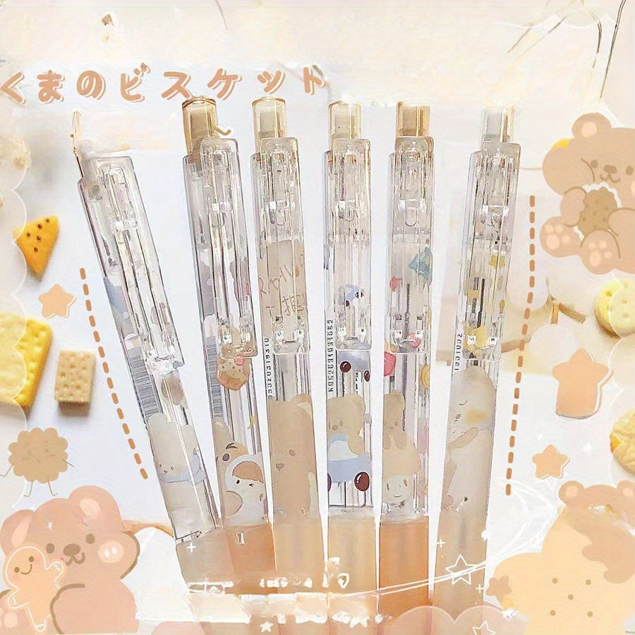 

1pc Automatic Mechanical Pencil 0.5 Mm Kawaii Bear Writing Pencils School Stationery Supplies Aesthetic Pretty Stationery