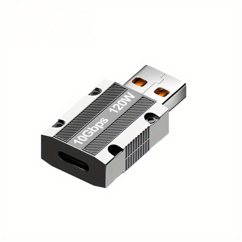 Usb A To Usb Type C Adapter Male Usb 3.0 To Female Type C 120w Super Fast Charging 10gbps Transmission For Pc Tablet