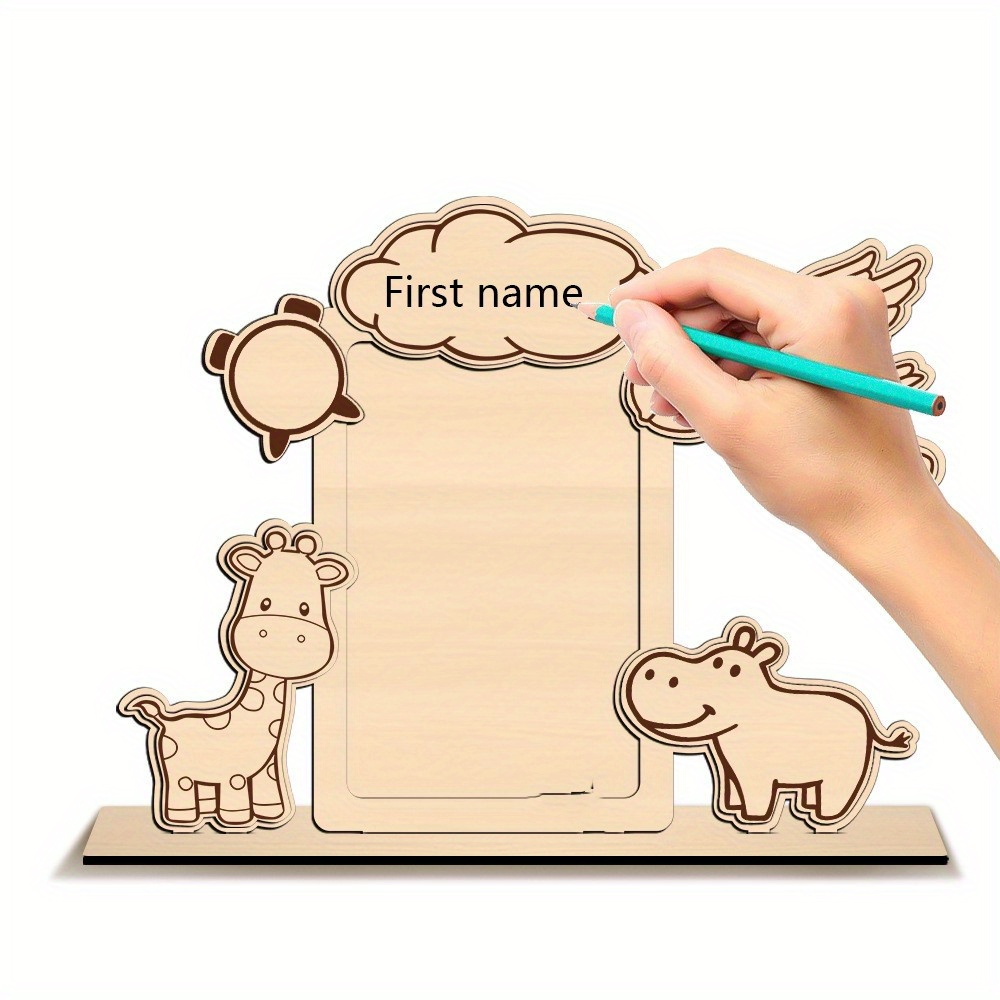 1pc wooden diy customizable photo   inch picture holder for gifts party desktop decor memory collection display applicable age group 14 details 4