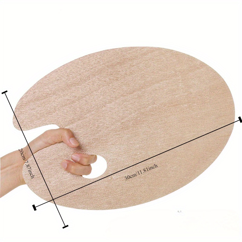 

Premium Wooden Oval For Gouache & Oil Painting - Color Mixing And Sealing Tool