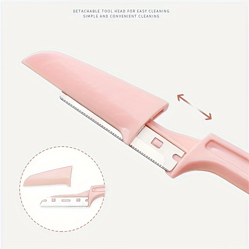 1/3/4件装折叠式眉毛剃刀面部剃刀，适用于男女，眉毛修剪器和剃须刀带梳子，安全且适合新手使用 详情 6