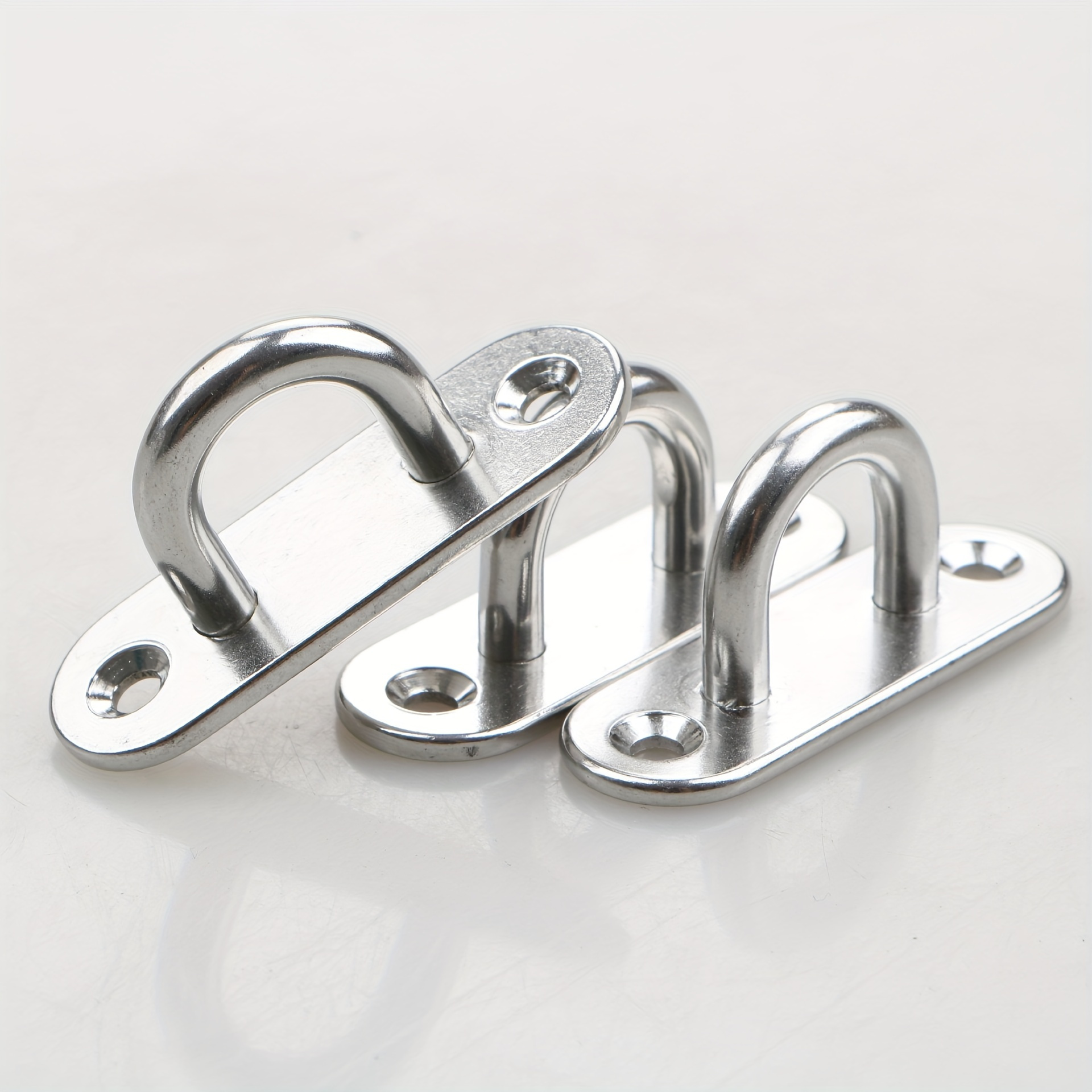 

2/4pcs Stainless Steel Hardware Pendant Oval Fixed Buckle Door Buckle Oval Buckle Fixed Plate Seat