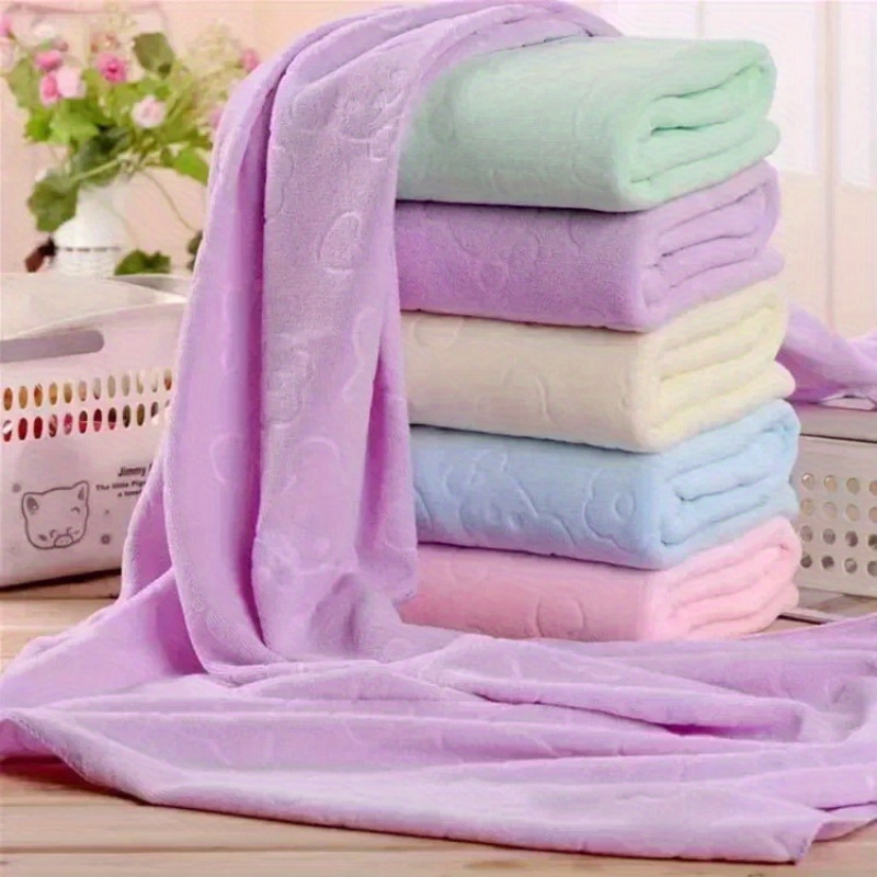

2 Pcs Shower Towel, Quick-drying Bath Towel Absorbent Large Beach Towels, Soft Comfort Bathrobe Microfiber Towel