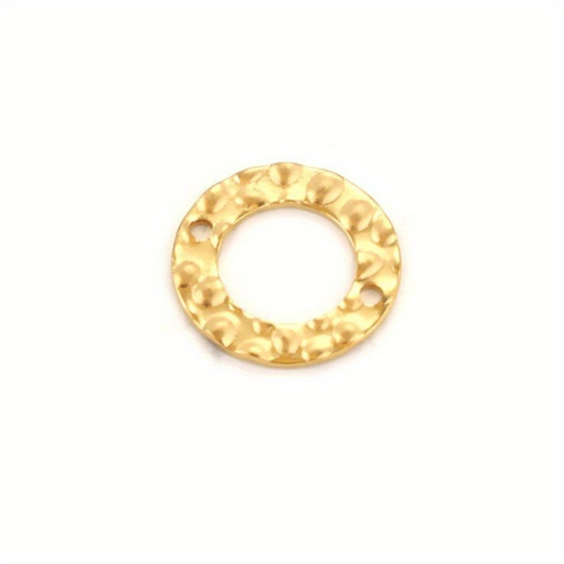 TEMU Pack de 5 Piezas de Anillos de Acero Inoxidable de Agujero con Circular de 15mm, Conectores para Aretes y Suministros de Joyería