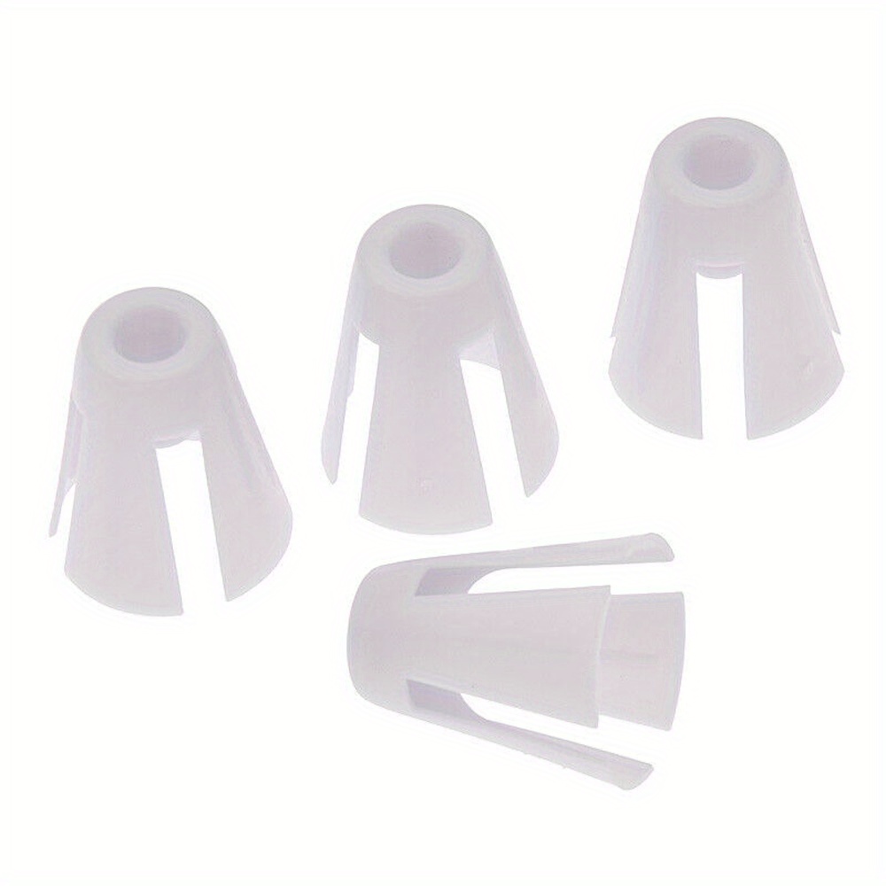 TEMU 4 chevilles de support de bobine de machine à coudre, griffes fixes en plastique blanc, porte-bobines, accessoire de couture