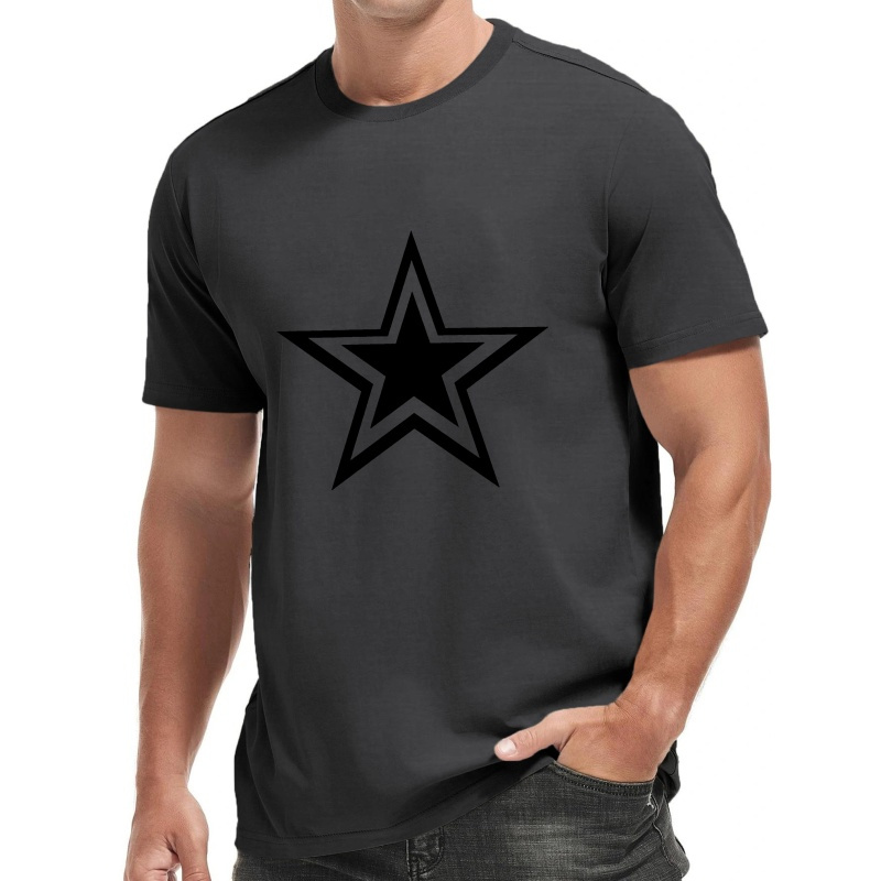 

Star Print Men's Round Neck Short Sleeve Tee Fashion Regular Fit T-shirt Top For Spring Summer Holiday Leisure Vacation