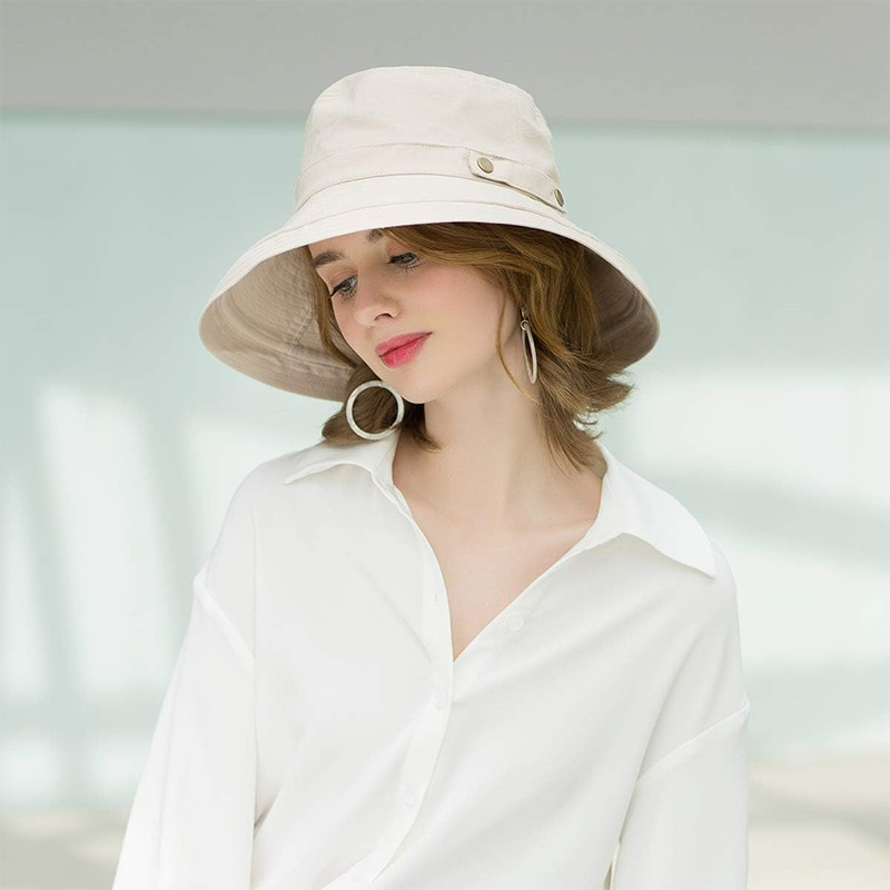 Women's Wide Brim Sun Hat Uv Protection Adjustable Beach Hat