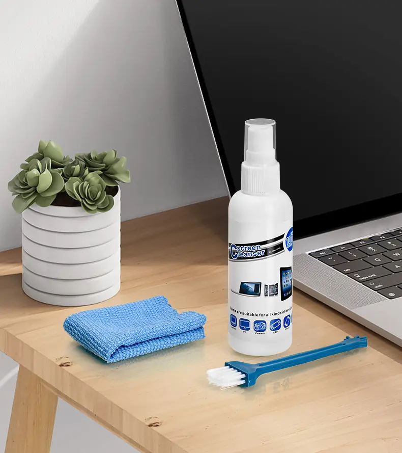 1set cleaner with cleaning cloth and cleaning brush details 1