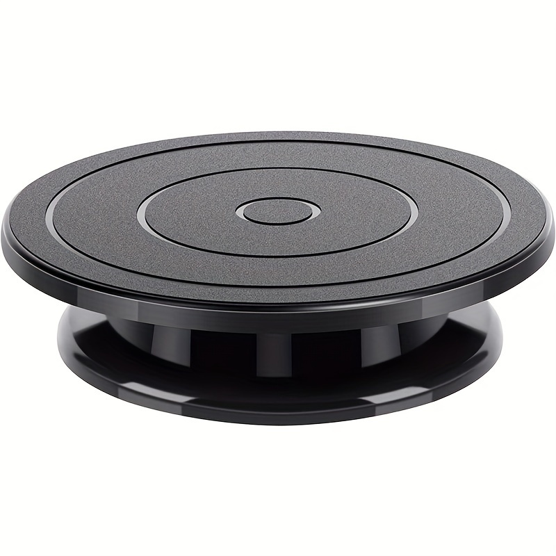 1pc 11 inch cake decorating display turntable black painting spinner cake decorating rotating table kitchen accessories baking tools diy supplies details 1