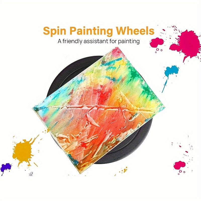 1pc 11 inch cake decorating display turntable black painting spinner cake decorating rotating table kitchen accessories baking tools diy supplies details 4