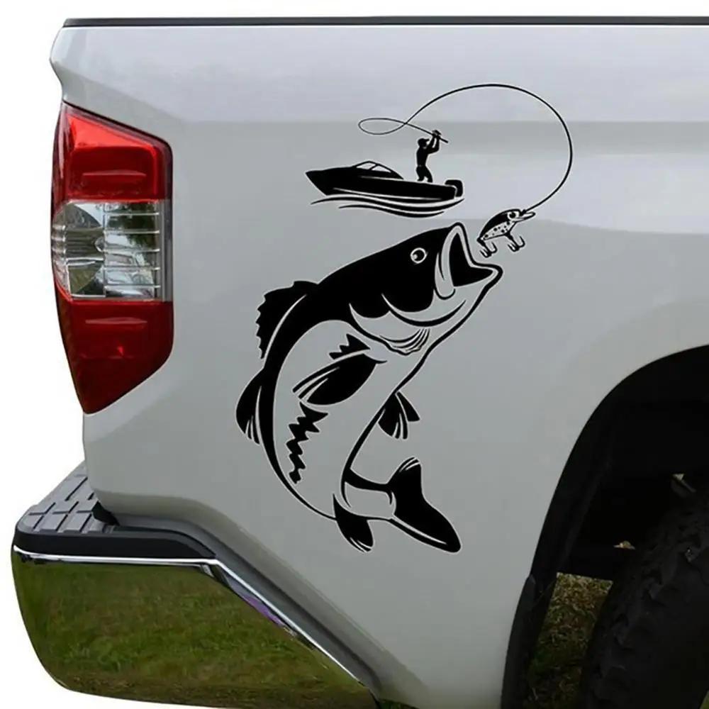 

1pc Fishing Fish Boat Reflective Car-styling Vehicle Decor Waterproof Pvc Car Stickers