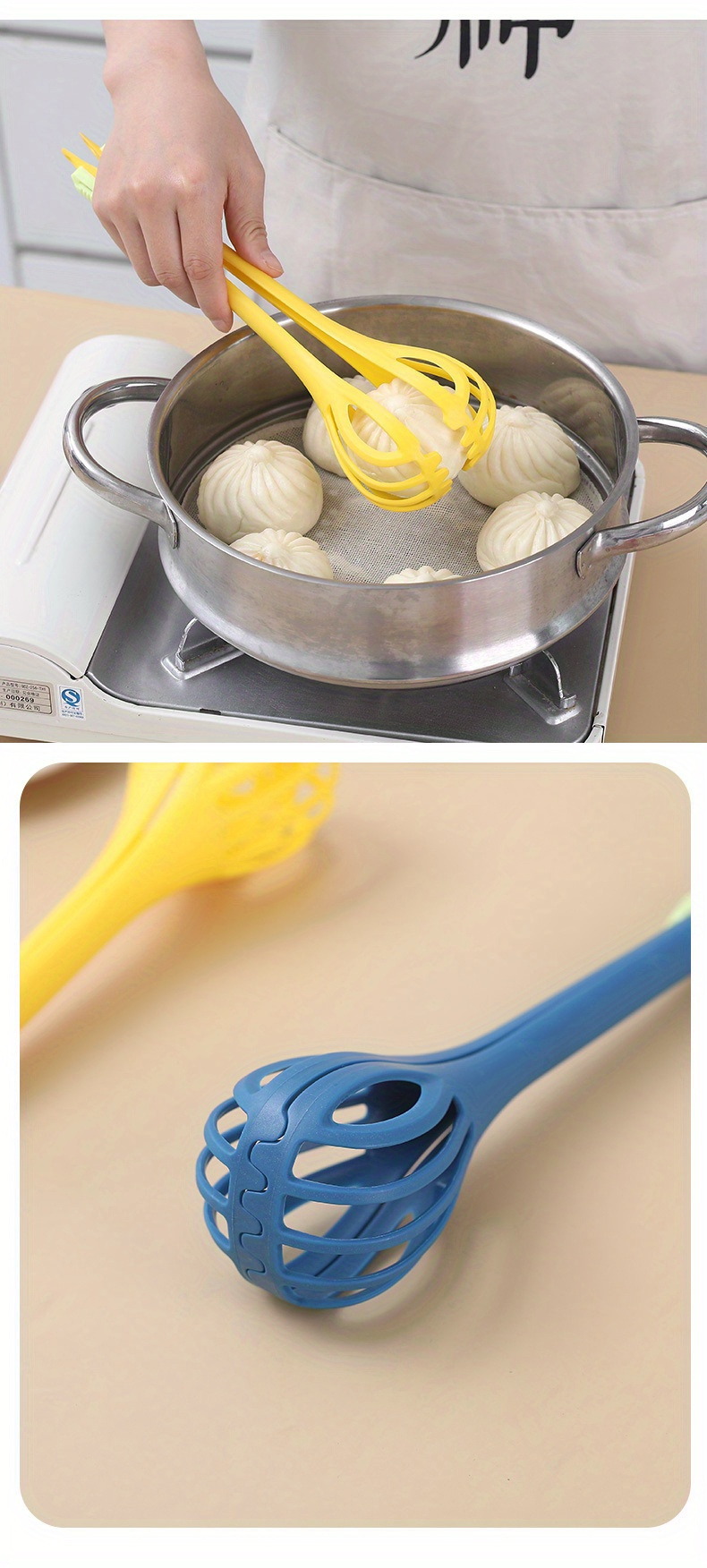 Batidor de Huevos 2-en-1 & Licuadora Manual - Herramienta de Cocina Duradera y Compacta para Mezclar y Hornear Fácilmente - Perfecto para Cocineros Caseros, Multifuncional, Esencial