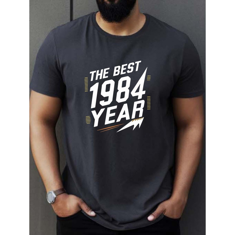 

1984 Print Tee Shirt, Tees For Men, Casual Short Sleeve T-shirt For Summer