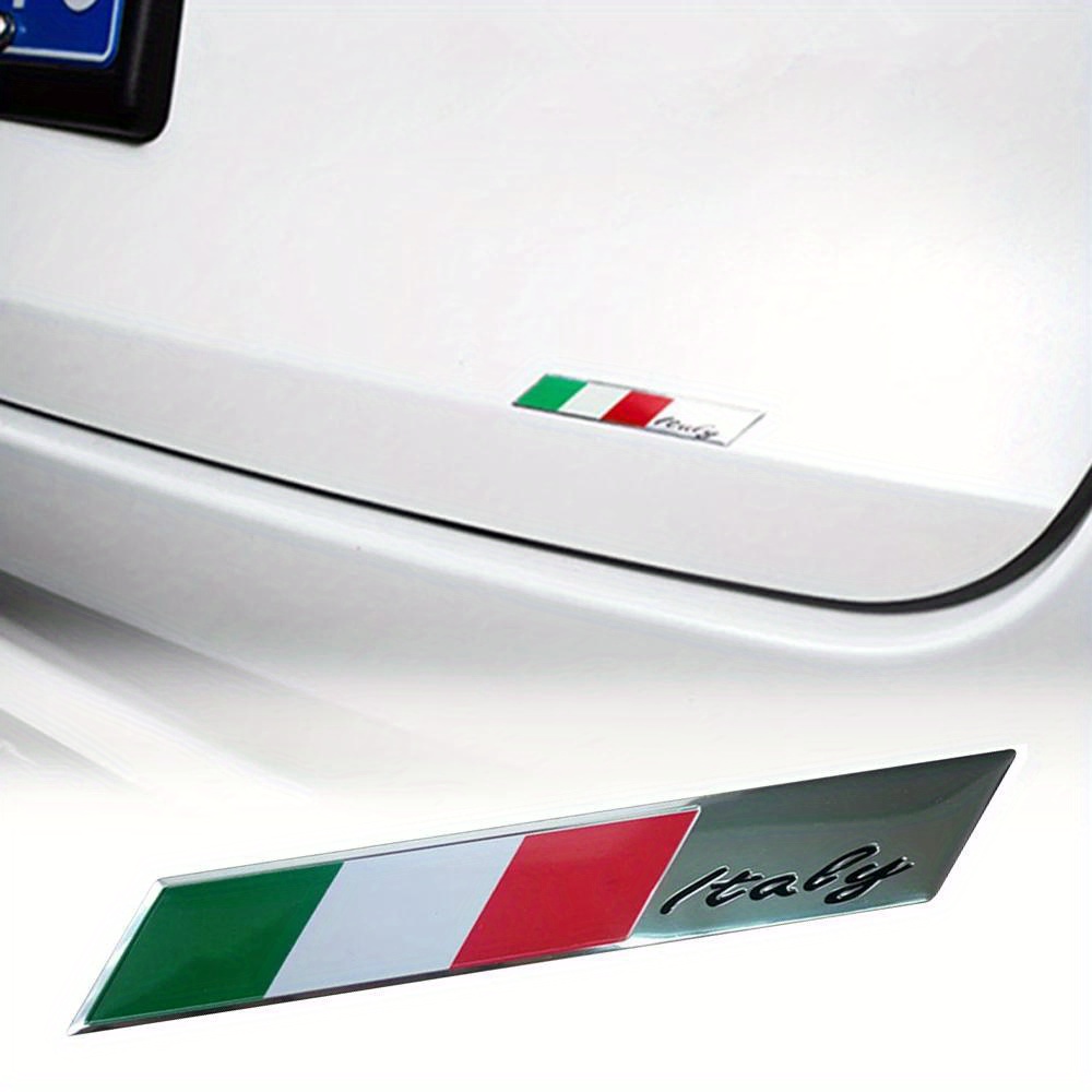 

2pcs Italian Flag Design Car Stickers Auto Parts, Car Bumpers, Windows, Body Trim, Universal Accessories Sticker