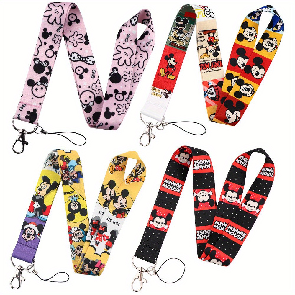 Mickey Id Badge Holder Lanyard Keychain Name - Temu United Kingdom