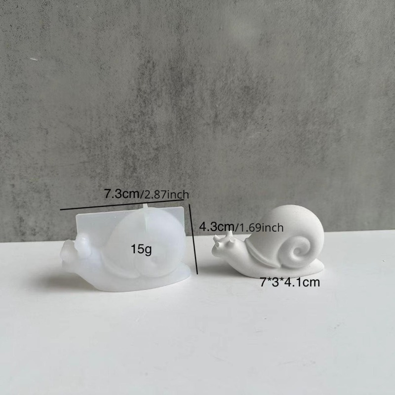 Snail Silicone Mold For Diy Resin & Plaster Crafts - Irregular Shape, White Casting Mold For Home Decor Ornaments