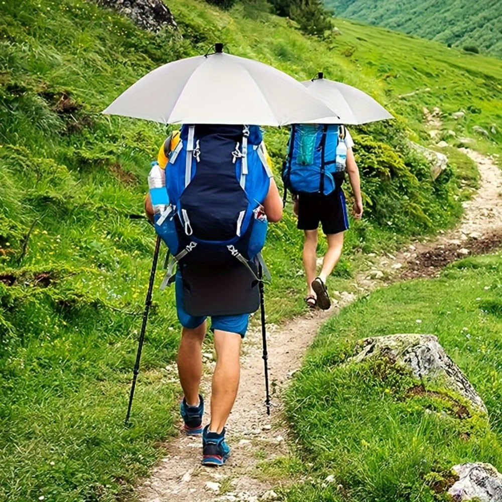 

Chapeau-parapluie mains libres avec protection UV, style simple et décontracté, ajustable pour la pêche, le camping et les activités en plein air.