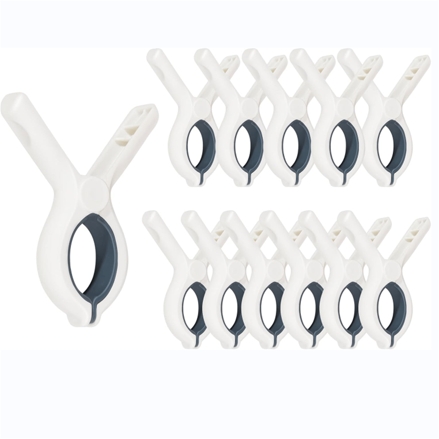 

12pcs/pack Beach Towel Clips, Heavy-duty Plastic Clothes Pins, Quilt Drying Clips, Windproof Clothes Clips, Keep Your Towel, Clothes, Blankets To Dry On Clothesline And Hanging Rack