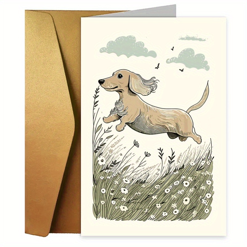 

1pc, Greeting Cards, Dachshund Decor, Dachshund Gifts For Women, Daschund Gifts For Dog Lover, Small Business Supplies, Thank You Cards, Birthday Gift, Cards, Unusual Items, Gift Cards