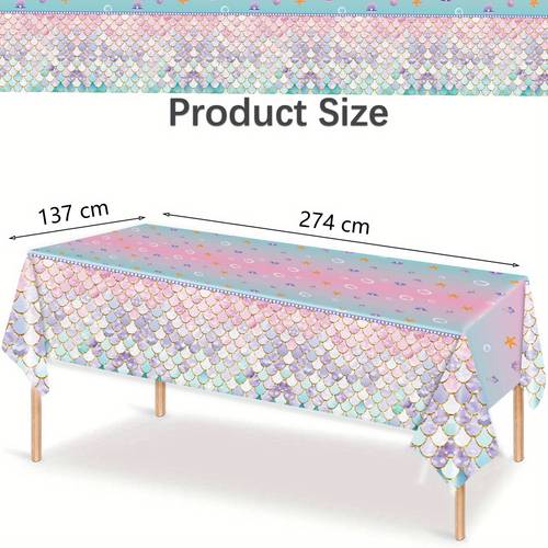 halloween wedding decorations summer decoration garden decor for outside outdoor decor chrismas disposable pe plastic tablecloth mermaid and design pastel colors with floral accents ideal for birthday parties and celebrations