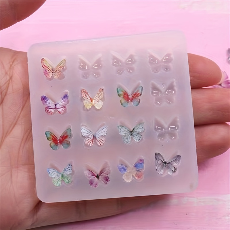 

1pc 3d Butterfly Polymer Clay Patches Silicone Mold Crafting Projects For Earring Necklace Pendant Jewelry Casting Tools