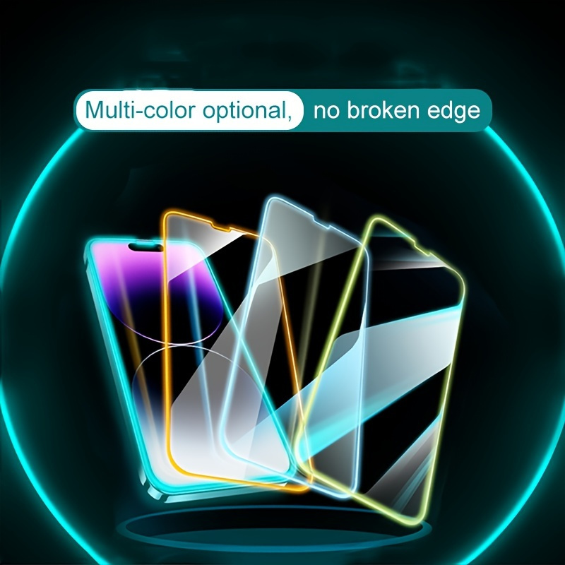 3pcs Glow In The Dark Tempered Glass For IPhone 15 14 13 12 11 X XR XS 7 8 PLUS SE 2020 Pro Max Luminous Screen Protector