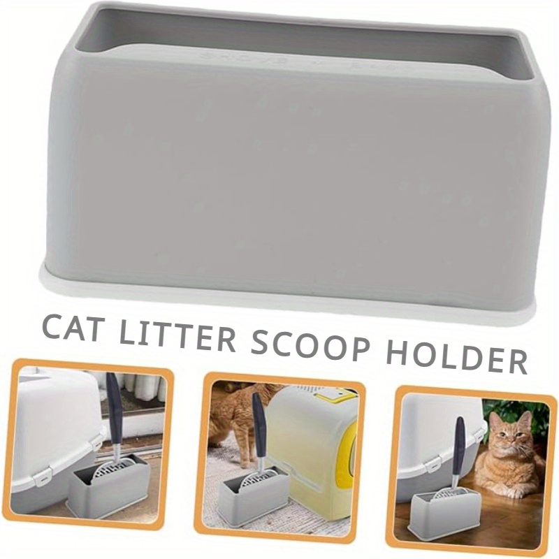 

1pc Cat Litter Scoop Holder, Large Metal Shovel With Fine Holes, Durable Pet Supplies Organizer, Base Accessory For Kitty Litter Cleaning Tools, Essential Cat Care Products