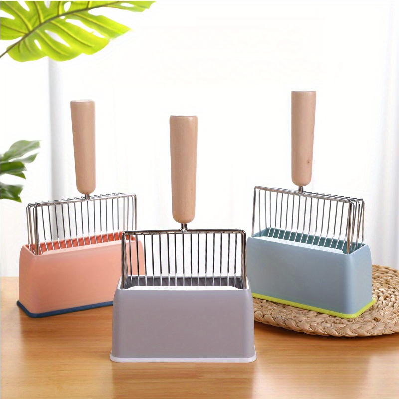 1pc Cat Litter Scoop Holder, Large Metal Shovel With Fine Holes, Durable Pet Supplies Organizer, Base Accessory For Kitty Litter Cleaning Tools, Essential Cat Care Products