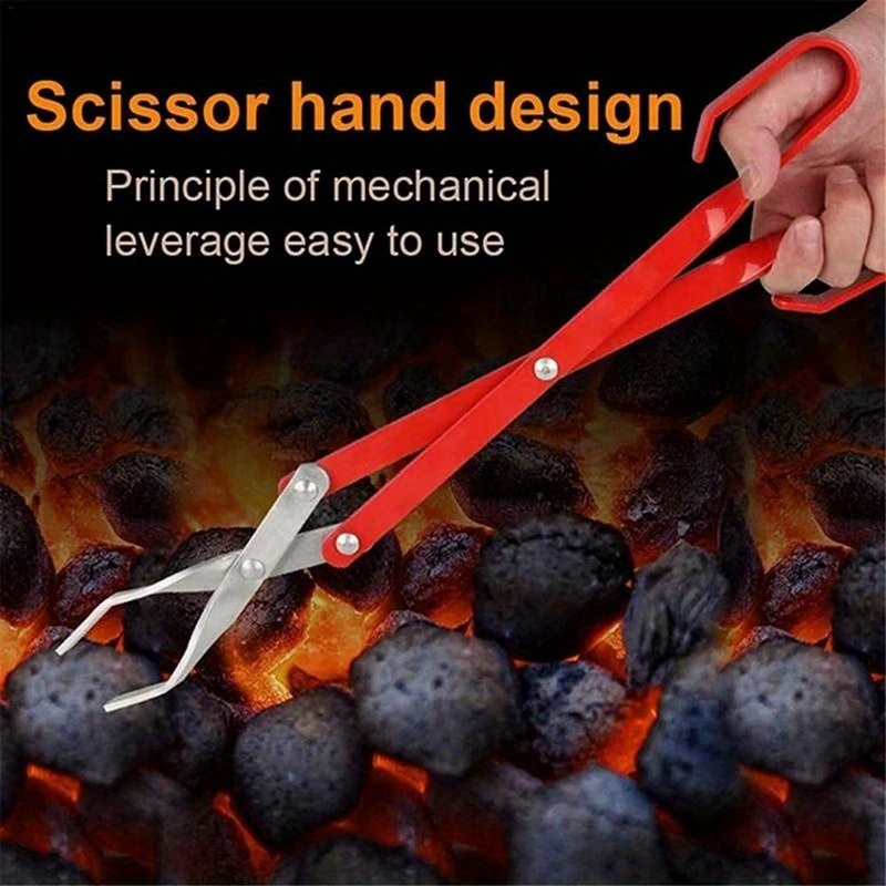 

1pc Bbq Charcoal Tong, Barbecue Carbon Clamp, Aluminum Plier, Grilled Food Clip, Portable Tongs, Barbecue Accessories Tool 50.8cm