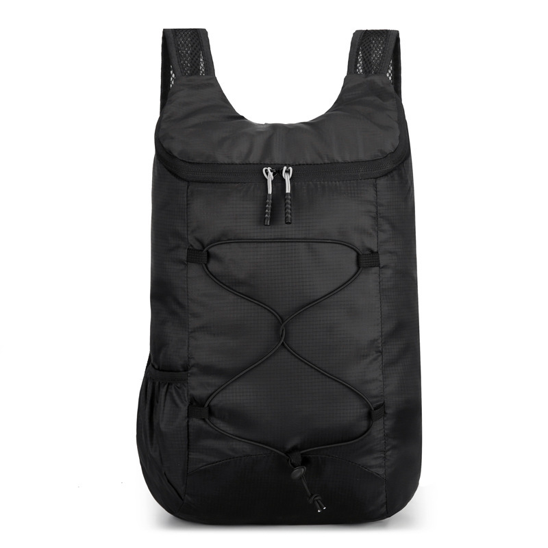 Image of Hiking Bag Travel Outdoor Sports Solid Color Large Capacity Zipper Backpack Lightweight Foldable Storage Double Shoulder Bag, Birthday Gift, Christmas Gift, Valentine's Day Gift