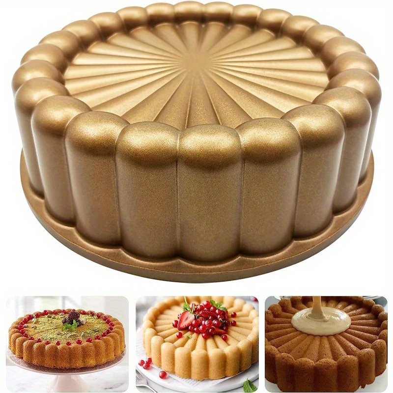 TEMU Cake Mold, 9 Inch Cake Pan Aluminium Kitchen Accessories Decoration Christmas Wedding Valentine’s 3d Cake Pan (flower Shape)