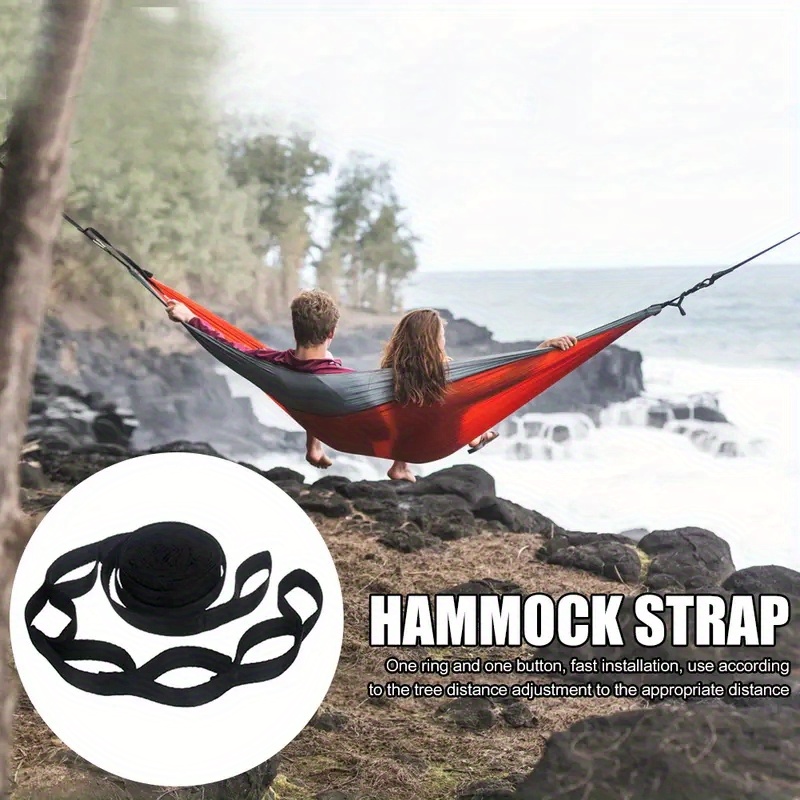 

2pcs Hammock Straps, High Load-bearing Capacity, Reinforced Polyester Straps, For Outdoor Hammocks, Suitable For Camping, Hiking, Swinging, Outdoor Adventures, 5 Loops
