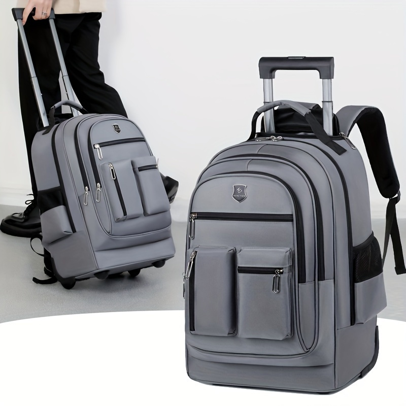 

Lightweight Wheeled Travel Backpack, Large Capacity Multi-layer Trolley Luggage Backpack, Versatile Business Backpack