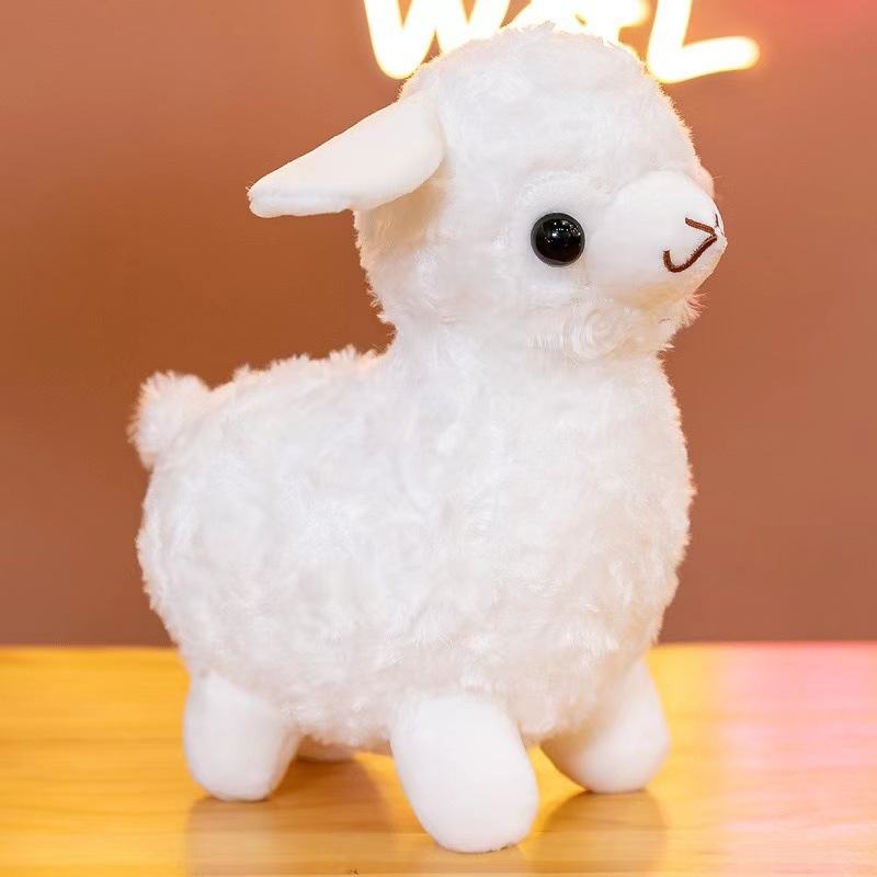 

1pc White Lamb Doll Alpaca Plush Doll, Children's Birthday Gift Stuffed Animals Doll