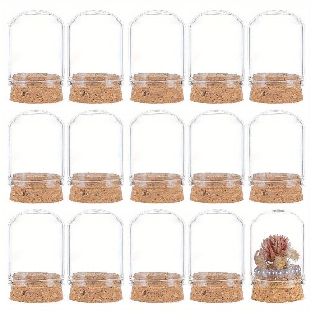 

30pcs Mini Glass Jar With Cork Stopper, 15ml Clear Display Cloche Dome, For Party Favors, Arts & Crafts, Home Decorations - Diy Glass Bottling Set