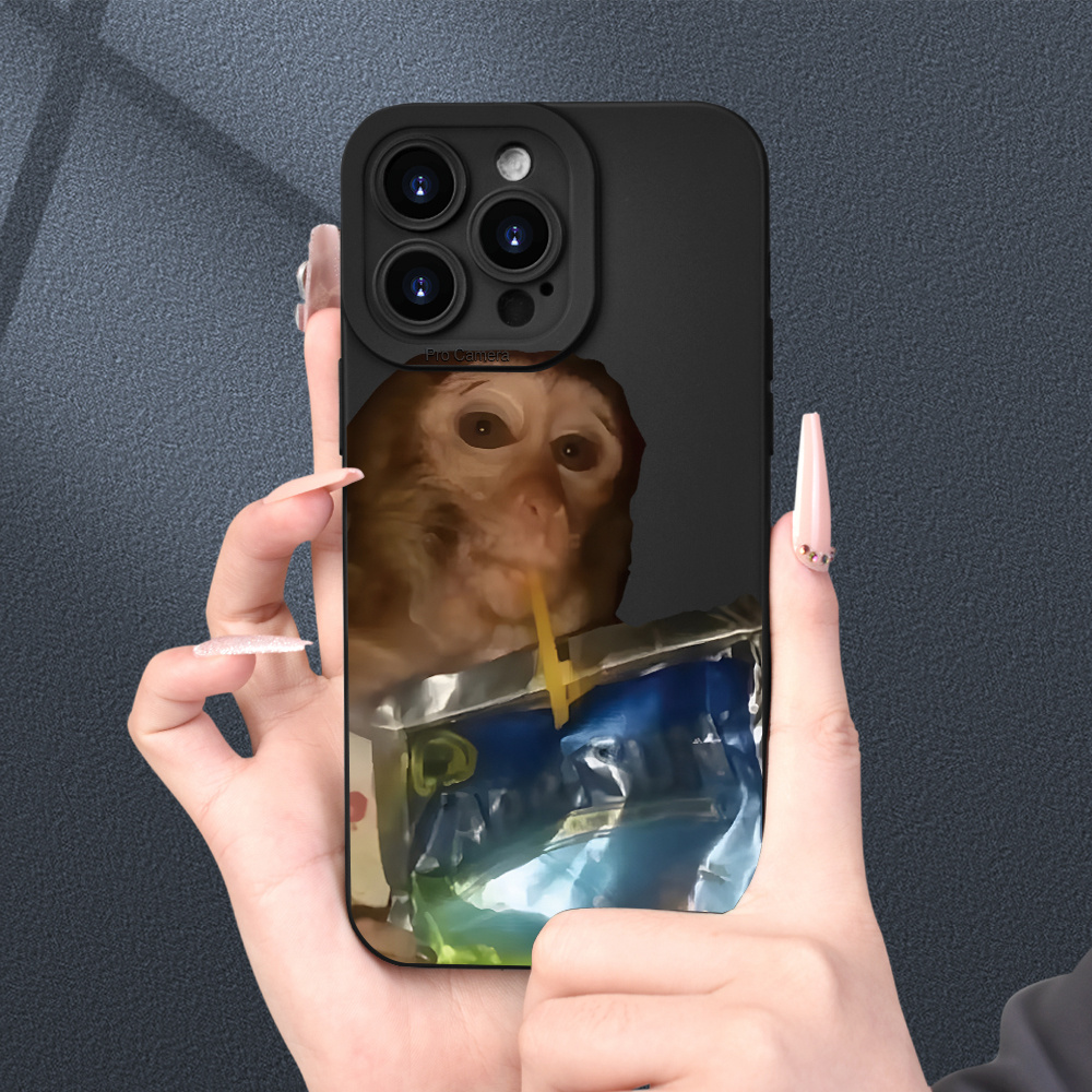 

Monkey Drinking Juice Printed Phone Case For Iphone Series