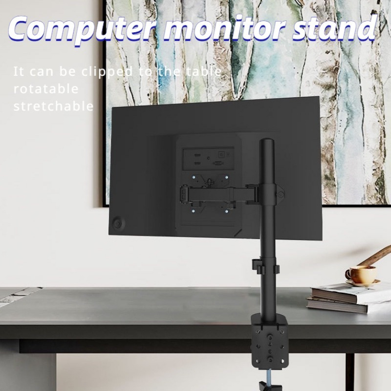 

1pc Monitor Stand, Desk Clamp, Movable, Multi-application, Free Rotation, Monitor Stand, Computer Stand