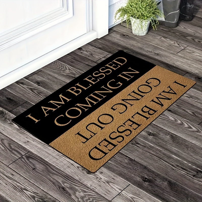 

1pc, Coming In And Going Out Doormat Lightweight Low Velvet Rectangular Polyester Pad With Non-slip Bottom Liner Machine Washable