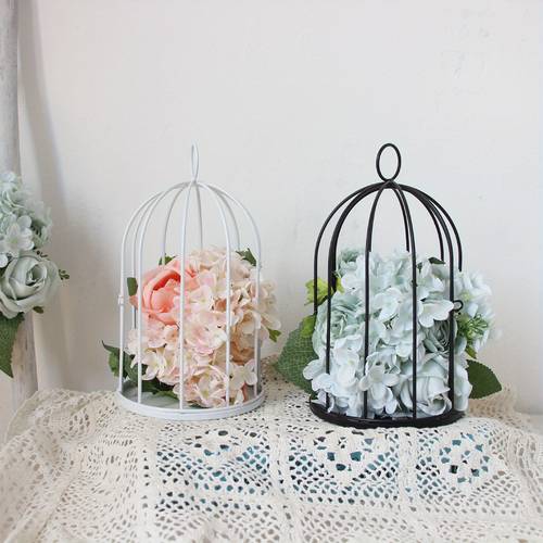 1pc, Party Dining Table Decoration Combination, Line Iron Birdcage, Modern Floral Design, Flower Arrangement, Storage, Hanging Decorations, Handicrafts, Gifts, Showcase In The Window