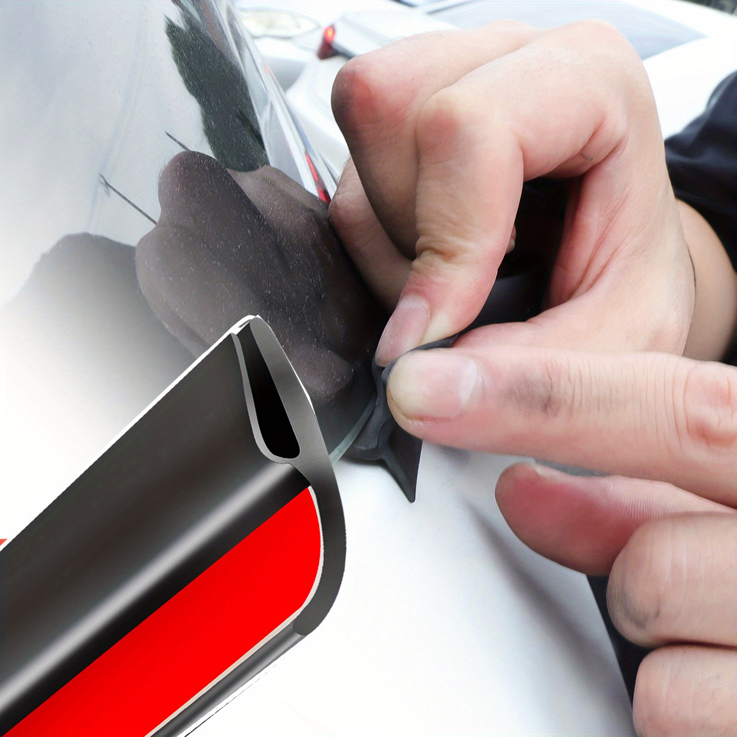 Guarnizione Parabrezza Auto 8m - Gomma Autoadesiva 19mm, Forma A T Per Porte E Finestrini - Foto 3