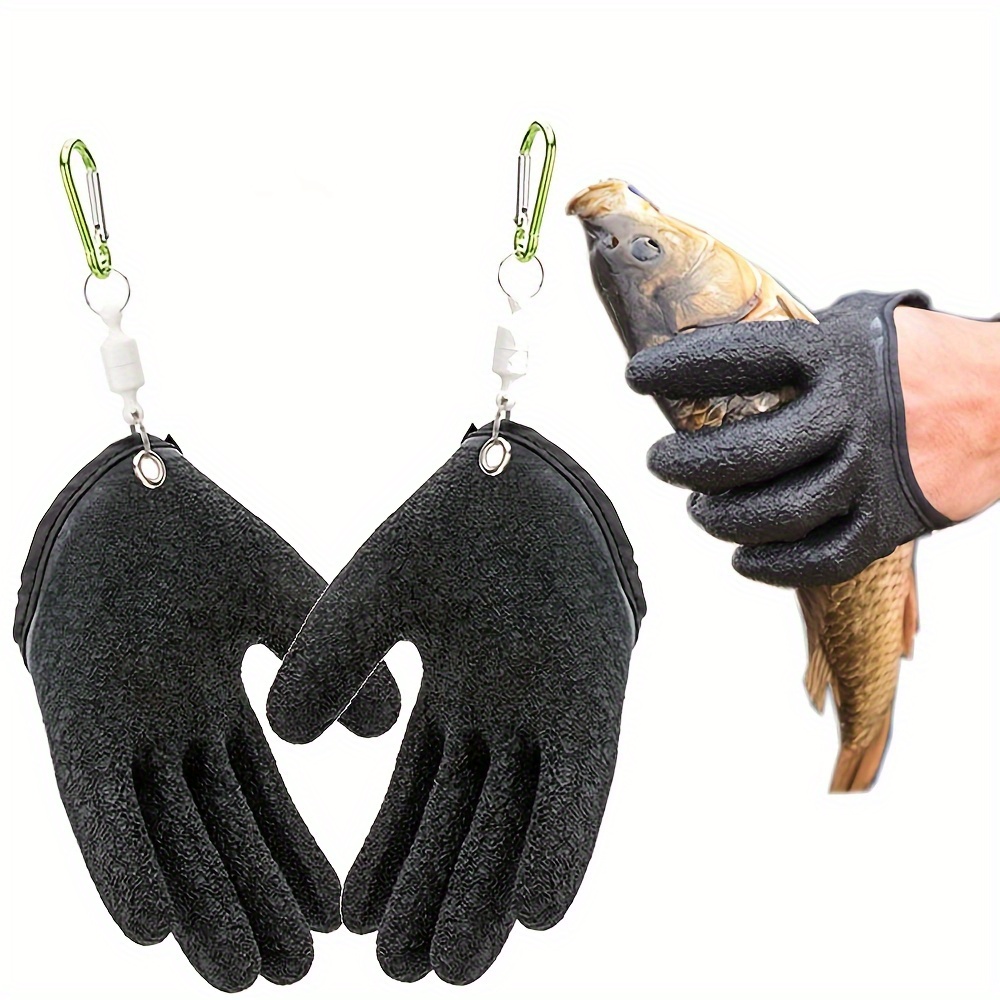 

Fishing Glove, Latex Hand Cover With Braided Pe, Ice Fishing, Hand Washable