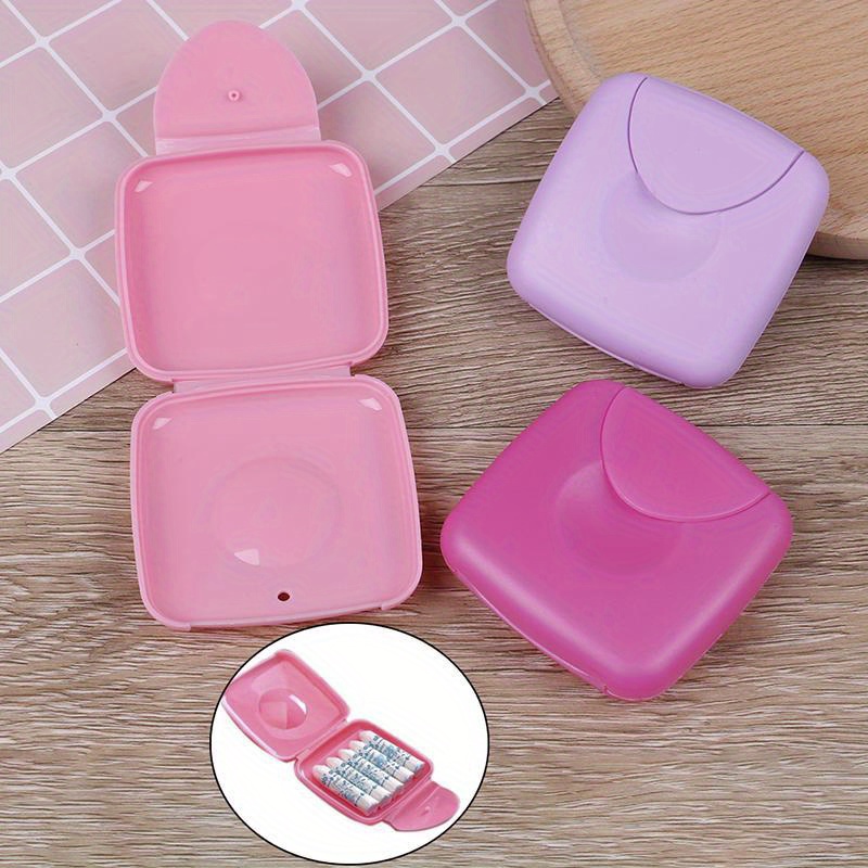 

1pc Random Color Plastic Tampon Storage Box, Portable Tampon Organizer Cases, Bathroom And Purse Essentials