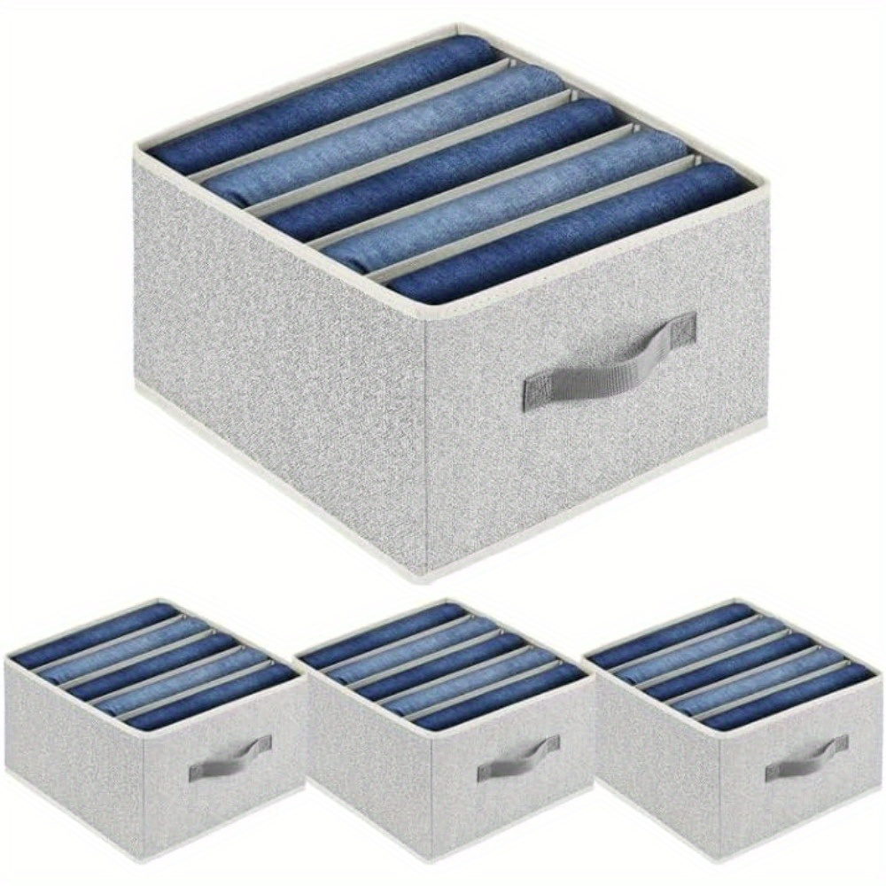 

Clothes Drawer Organisers, 2/4 Pack Wardrobe Storage Organiser Foldable Storage Boxes For Shelves Fabric Drawer Divides For Clothes, Jeans, Shirts, Blanket, Home Storage