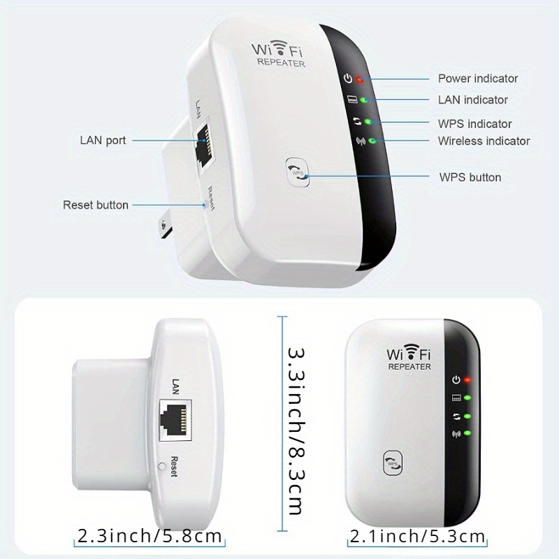 1 个 wifi 扩展器信号增强器，最高 2640 平方英尺 最新一代无线互联网中继器，带以太网端口的远程放大器，接入点，一键设置， 兼容 100g 287125988 详情 4