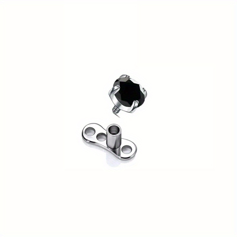1pc sexy cute micro dermal piercing cz dermal anchor surface piercings for cartilage tragus labret body jewelry earrings aesthetic body modification accessory