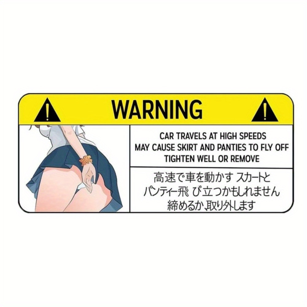 

5.1" Funny Car Sticker For Panties Warning Peek Slap Decal Anime Vinyl Jdm Window Wall Diy Stickers Scratch-proof Decor