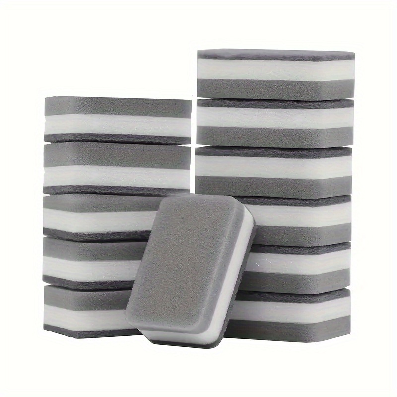 12/24pcs, Cleaning Sponge, Dish Scrubbing Brush, Pot Scrubber, Scouring Pads, Cleaning Tools, Kitchen Additions, Kitchen Gadgets, Cleaning Stuff